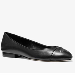 Michael Kors Dylyn Logo Leather Ballet Flats